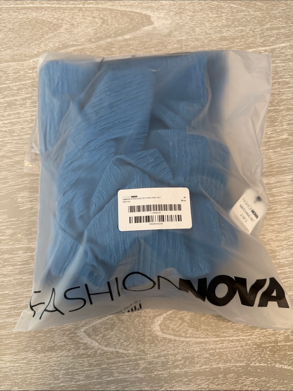 Sabrina Strapless Textured Pant Set - Picture 11 of 11